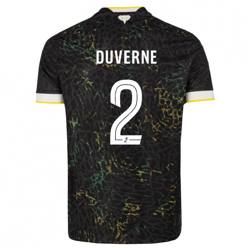 Danxen Dame Jean-Kévin Duverne #2 Svart Hvit Gul Bortetrøye Drakt Trøye 2026/27 Skjorter T-Skjorte