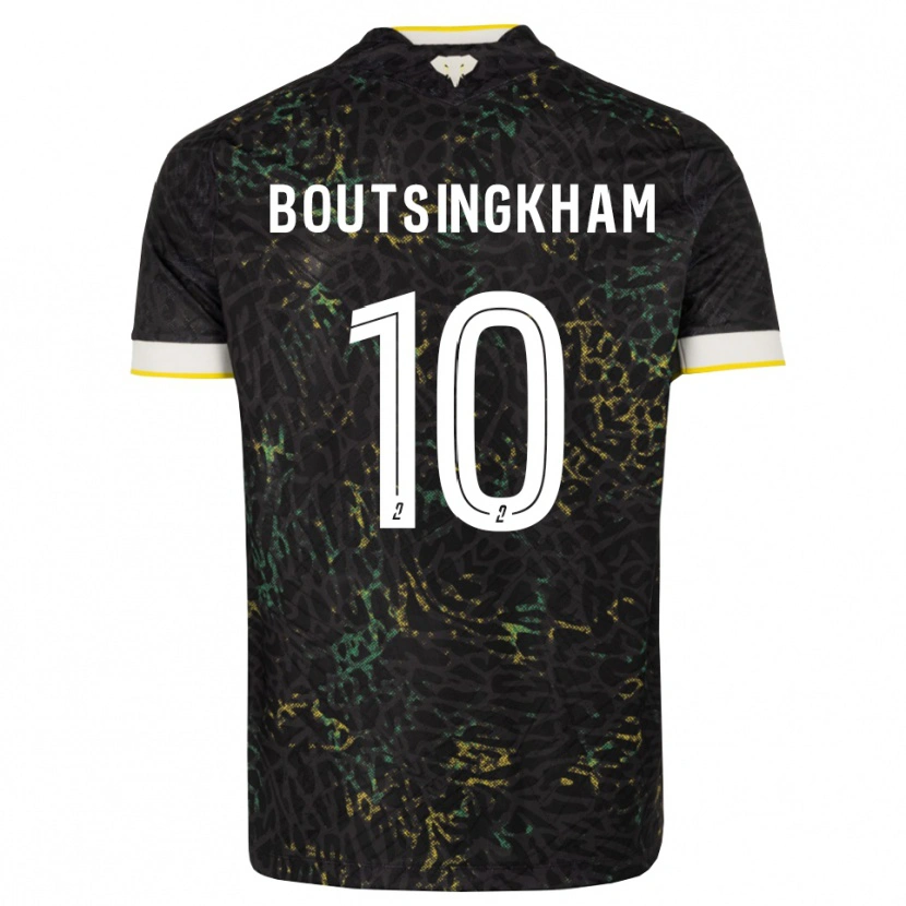 Danxen Dame Hugo Boutsingkham #10 Svart Hvit Gul Bortetrøye Drakt Trøye 2026/27 Skjorter T-Skjorte