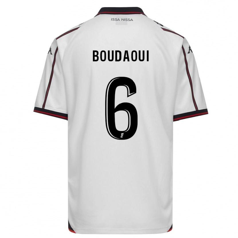 Danxen Dame Hicham Boudaoui #6 Svart Hvit Bortetrøye Drakt Trøye 2026/27 Skjorter T-Skjorte