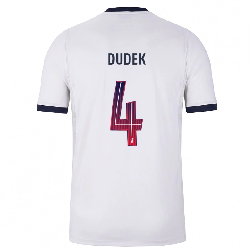 Danxen Dame Paulina Dudek #4 Hvit Svart Rød Bortetrøye Drakt Trøye 2026/27 Skjorter T-Skjorte