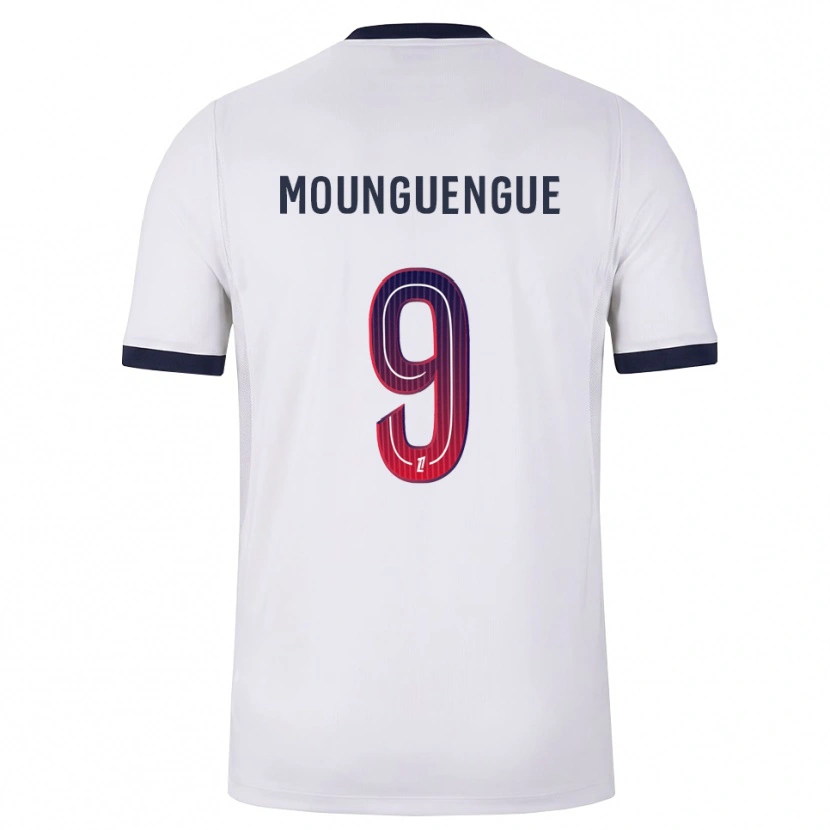 Danxen Dame Pierre Mounguengue #9 Hvit Svart Rød Bortetrøye Drakt Trøye 2026/27 Skjorter T-Skjorte