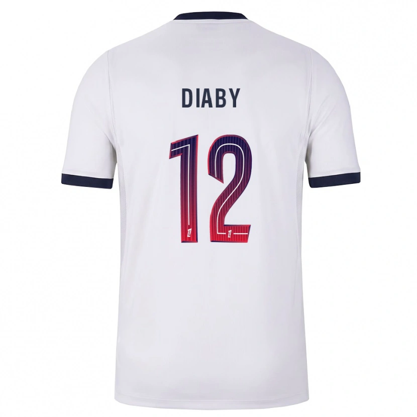 Danxen Dame Ibrahima Diaby #12 Hvit Svart Rød Bortetrøye Drakt Trøye 2026/27 Skjorter T-Skjorte