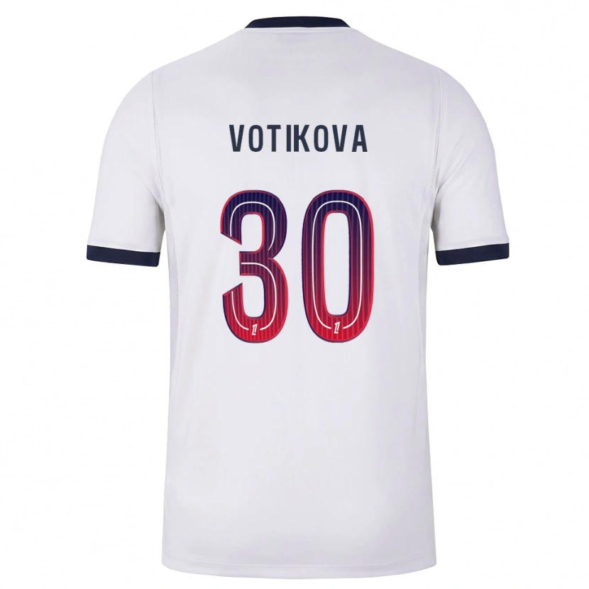 Danxen Dame Barbora Votikova #30 Hvit Svart Rød Bortetrøye Drakt Trøye 2026/27 Skjorter T-Skjorte