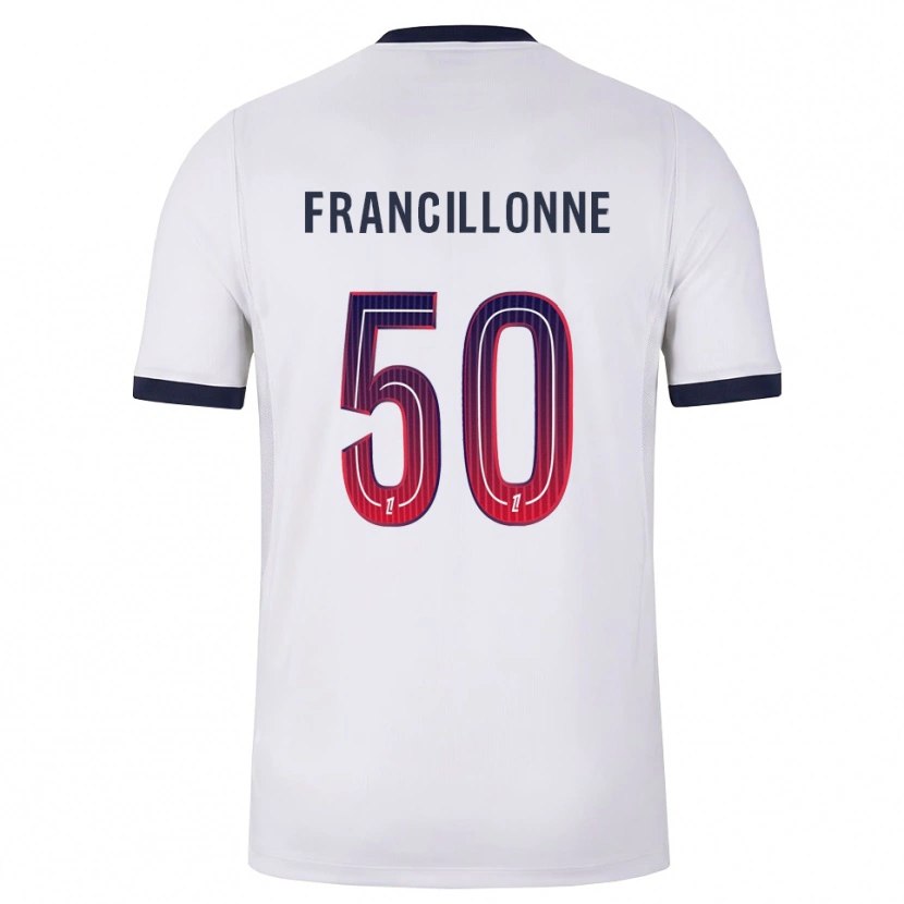 Danxen Dame Bryan Francillonne #50 Hvit Svart Rød Bortetrøye Drakt Trøye 2026/27 Skjorter T-Skjorte