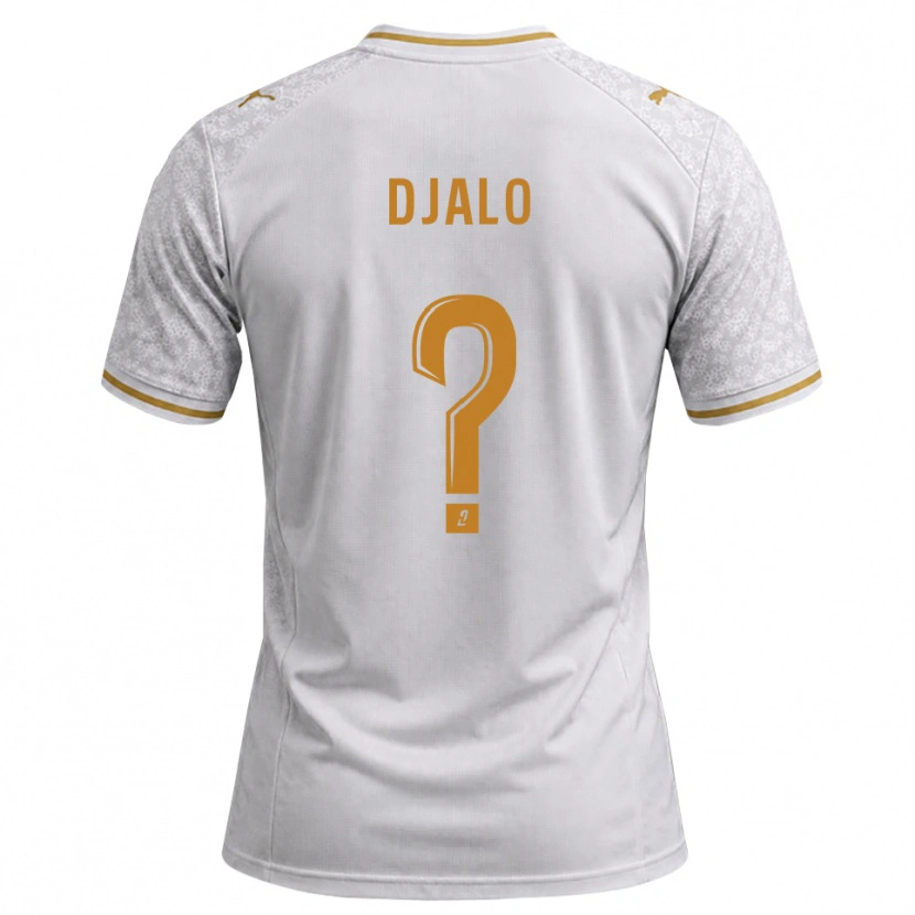 Danxen Dame Mamadu Djaló #0 Hvit Grå Gyllenrot Bortetrøye Drakt Trøye 2026/27 Skjorter T-Skjorte