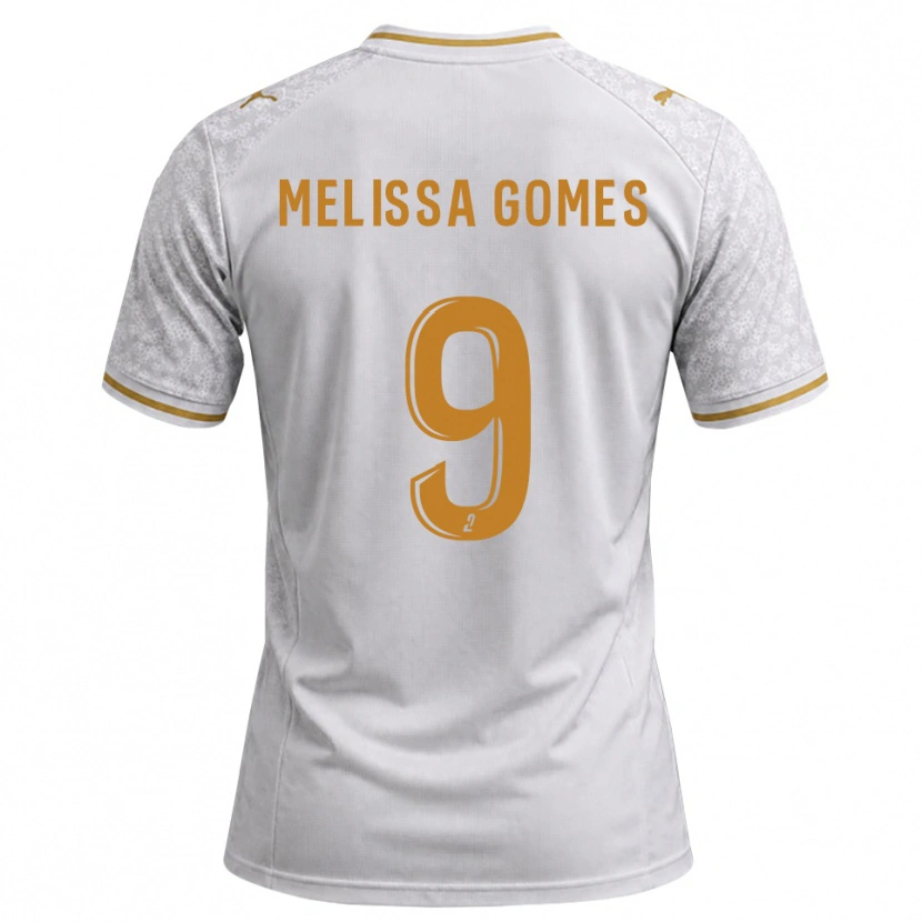 Danxen Dame Melissa Ferreira Gomes #9 Hvit Grå Gyllenrot Bortetrøye Drakt Trøye 2026/27 Skjorter T-Skjorte