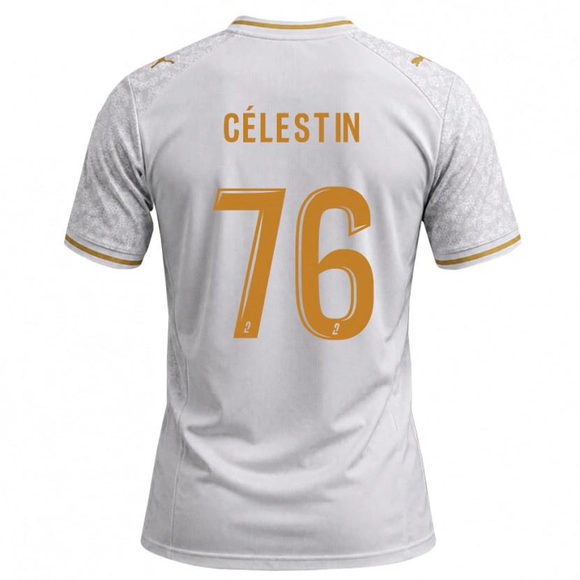 Danxen Dame Jean-Philippe Célestin #76 Hvit Grå Gyllenrot Bortetrøye Drakt Trøye 2026/27 Skjorter T-Skjorte