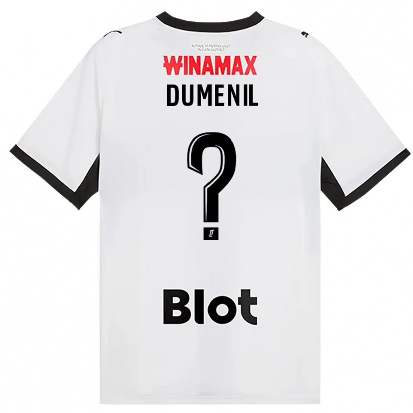 Danxen Dame Kylian Dumenil #0 Svart Hvit Rød Bortetrøye Drakt Trøye 2026/27 Skjorter T-Skjorte