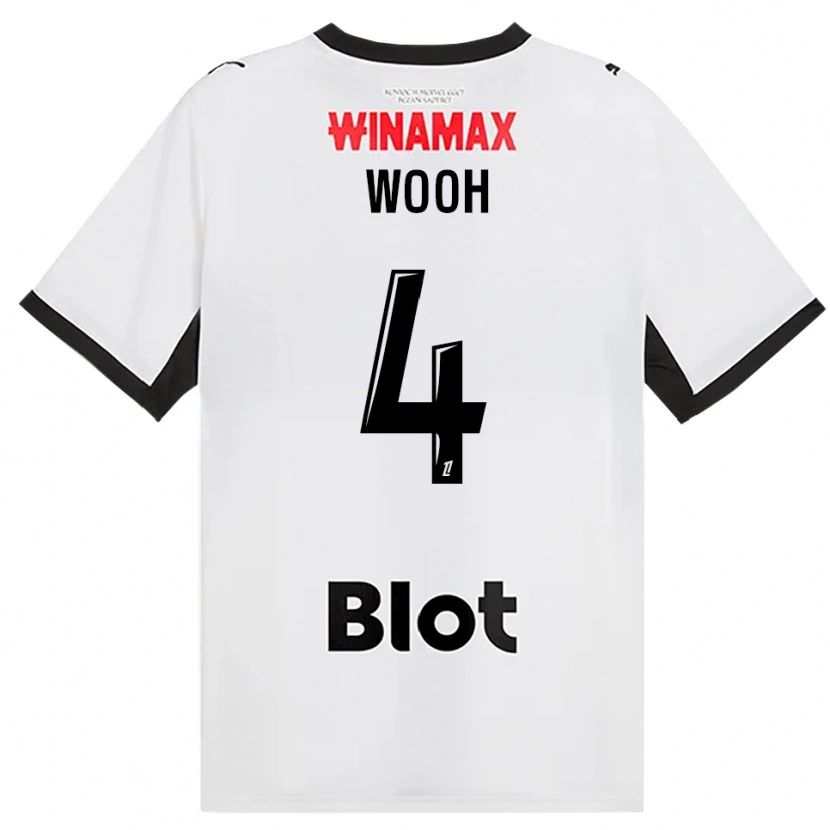 Danxen Dame Christopher Wooh #4 Svart Hvit Rød Bortetrøye Drakt Trøye 2026/27 Skjorter T-Skjorte