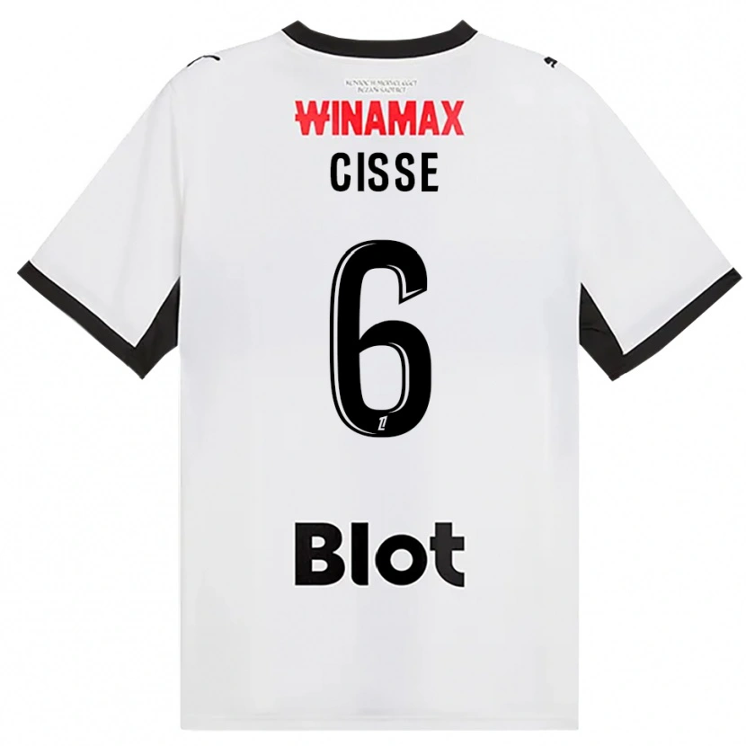 Danxen Dame Djaoui Cissé #6 Svart Hvit Rød Bortetrøye Drakt Trøye 2026/27 Skjorter T-Skjorte