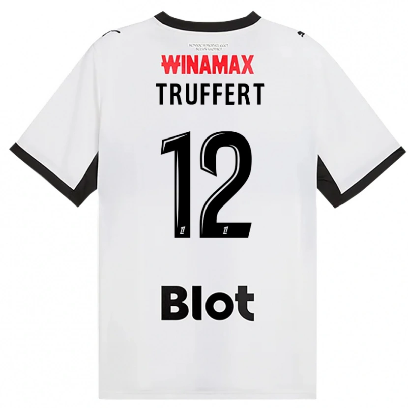 Danxen Dame Florian Truffert #12 Svart Hvit Rød Bortetrøye Drakt Trøye 2026/27 Skjorter T-Skjorte
