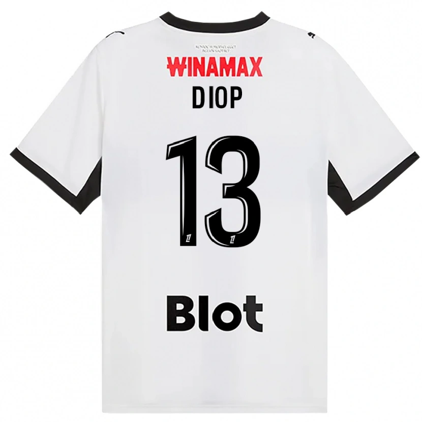 Danxen Dame Noham Diop #13 Svart Hvit Rød Bortetrøye Drakt Trøye 2026/27 Skjorter T-Skjorte