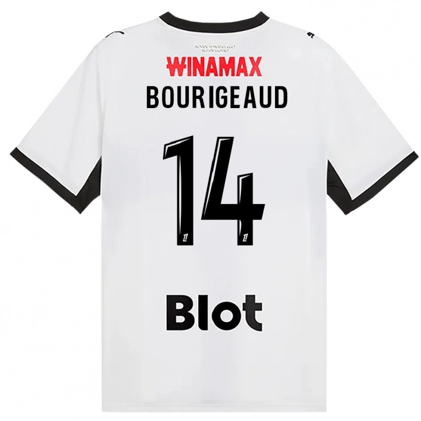 Danxen Dame Benjamin Bourigeaud #14 Svart Hvit Rød Bortetrøye Drakt Trøye 2026/27 Skjorter T-Skjorte