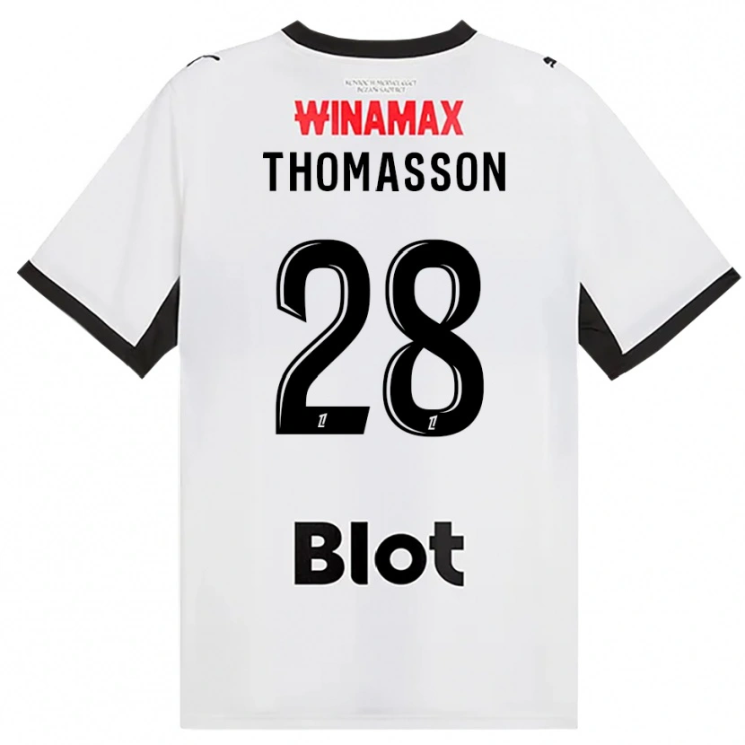 Danxen Dame Adrien Thomasson #28 Svart Hvit Rød Bortetrøye Drakt Trøye 2026/27 Skjorter T-Skjorte