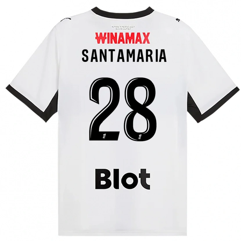 Danxen Dame Baptiste Santamaria #28 Svart Hvit Rød Bortetrøye Drakt Trøye 2026/27 Skjorter T-Skjorte