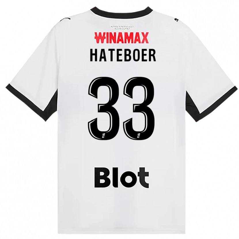 Danxen Dame Hans Hateboer #33 Svart Hvit Rød Bortetrøye Drakt Trøye 2026/27 Skjorter T-Skjorte