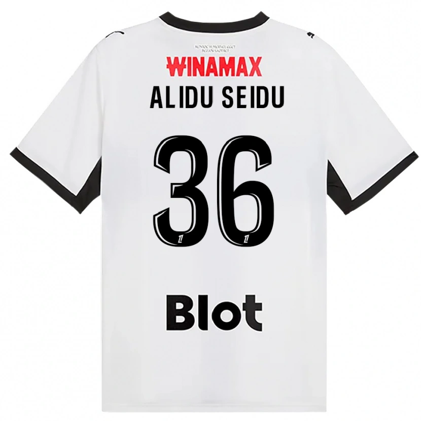 Danxen Dame Alidu Seidu #36 Svart Hvit Rød Bortetrøye Drakt Trøye 2026/27 Skjorter T-Skjorte
