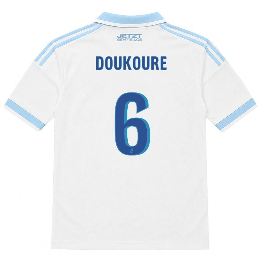 Danxen Dame Ismaël Doukouré #6 Lys Himmelblå Hvit Rød Bortetrøye Drakt Trøye 2026/27 Skjorter T-Skjorte