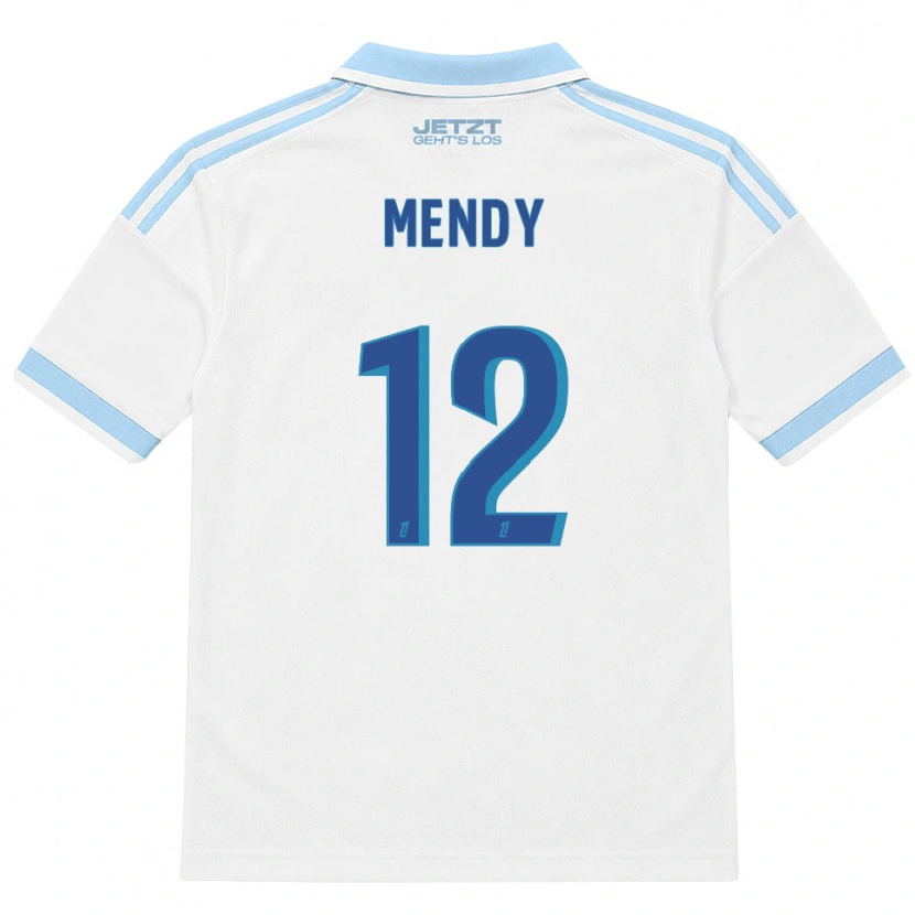 Danxen Dame François Mendy #12 Lys Himmelblå Hvit Rød Bortetrøye Drakt Trøye 2026/27 Skjorter T-Skjorte