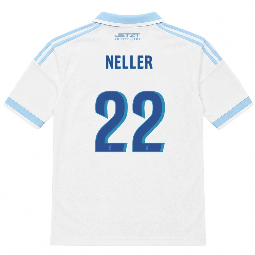 Danxen Dame Chloé Neller #22 Lys Himmelblå Hvit Rød Bortetrøye Drakt Trøye 2026/27 Skjorter T-Skjorte