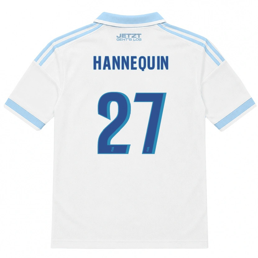 Danxen Dame Laurine Hannequin #27 Lys Himmelblå Hvit Rød Bortetrøye Drakt Trøye 2026/27 Skjorter T-Skjorte
