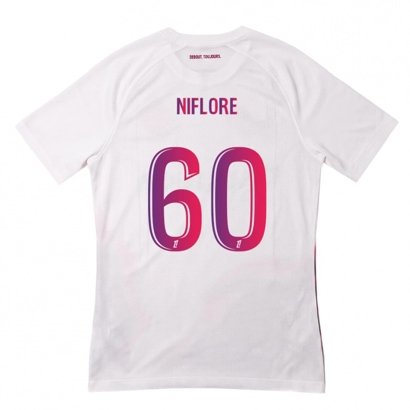 Danxen Dame Mathys Niflore #60 Hvit Rosa Lilla Bortetrøye Drakt Trøye 2026/27 Skjorter T-Skjorte