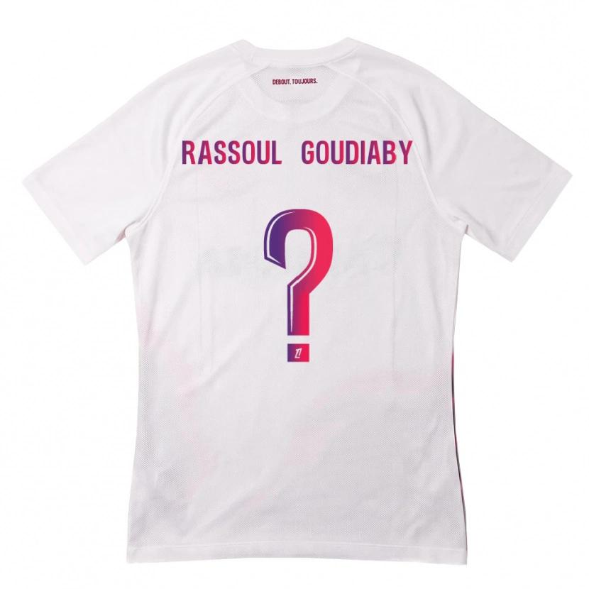 Danxen Dame Khadim Rassoul Goudiaby #0 Hvit Rosa Lilla Bortetrøye Drakt Trøye 2026/27 Skjorter T-Skjorte