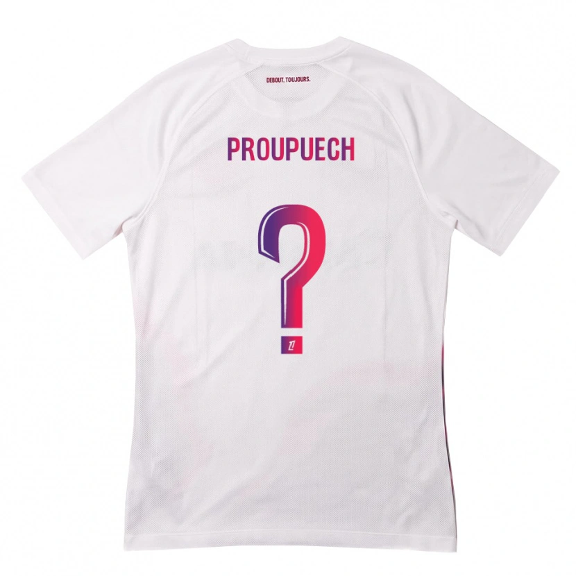 Danxen Dame Lucas Proupuech #0 Hvit Rosa Lilla Bortetrøye Drakt Trøye 2026/27 Skjorter T-Skjorte