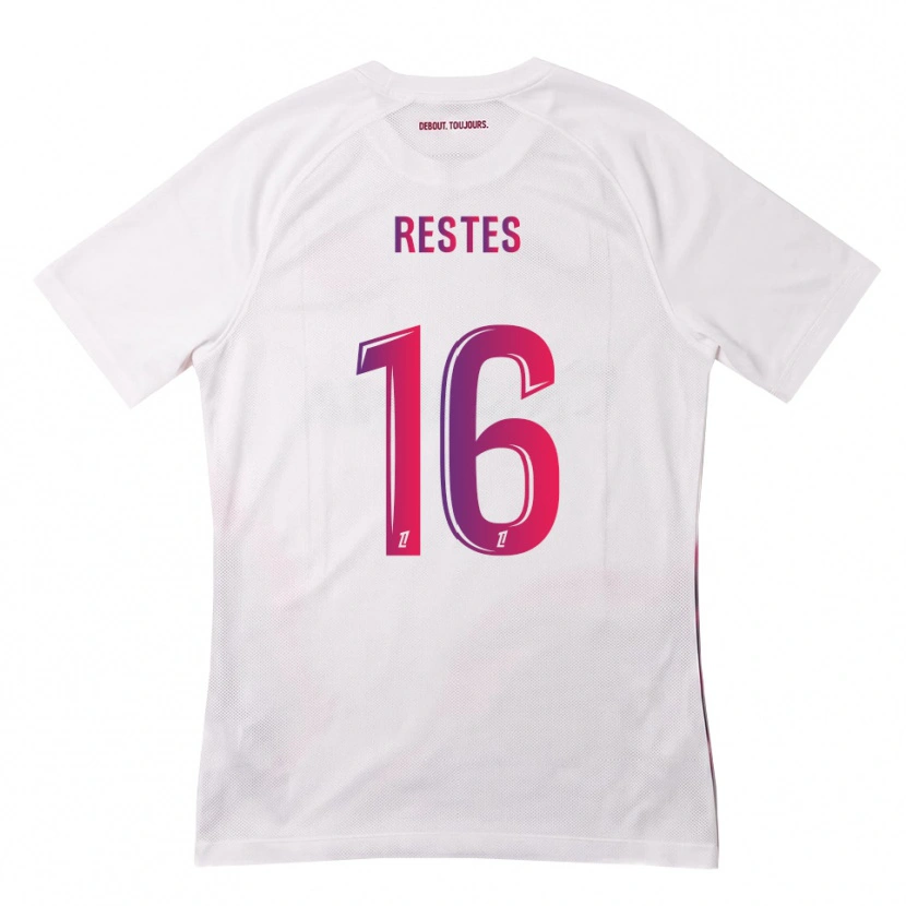 Danxen Dame Guillaume Restes #16 Hvit Rosa Lilla Bortetrøye Drakt Trøye 2026/27 Skjorter T-Skjorte