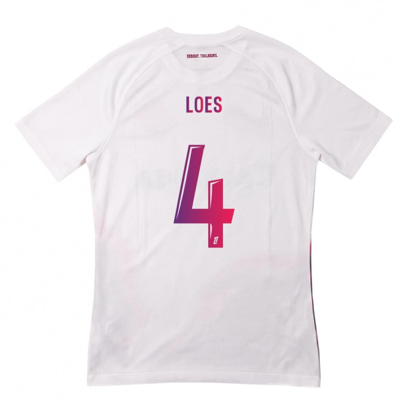 Danxen Dame Wayan Loes #4 Hvit Rosa Lilla Bortetrøye Drakt Trøye 2026/27 Skjorter T-Skjorte