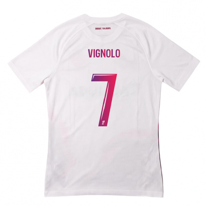 Danxen Dame Julián Vignolo #7 Hvit Rosa Lilla Bortetrøye Drakt Trøye 2026/27 Skjorter T-Skjorte