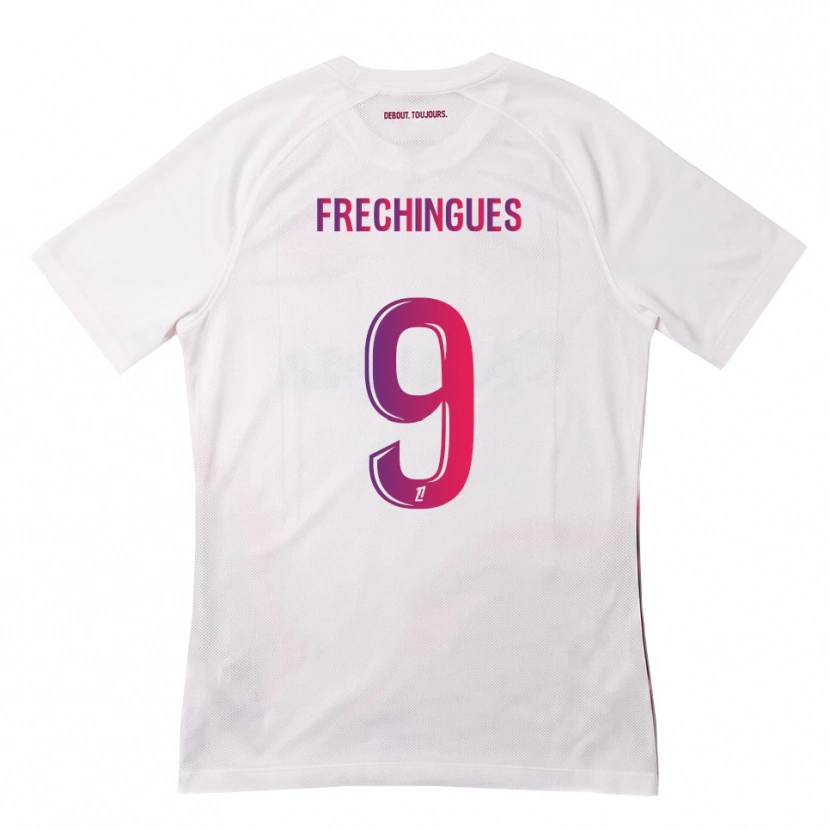 Danxen Dame Léo Frechingues #9 Hvit Rosa Lilla Bortetrøye Drakt Trøye 2026/27 Skjorter T-Skjorte