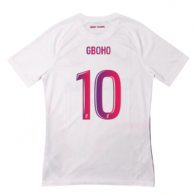 Danxen Dame Yann Gboho #10 Hvit Rosa Lilla Bortetrøye Drakt Trøye 2026/27 Skjorter T-Skjorte