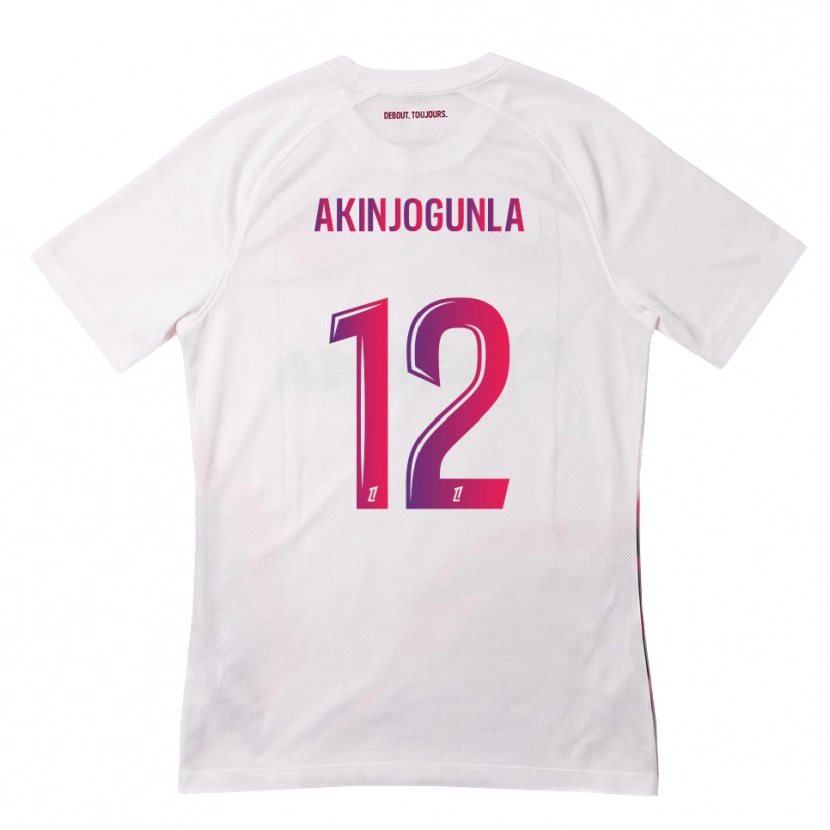 Danxen Dame Michaël Akinjogunla #12 Hvit Rosa Lilla Bortetrøye Drakt Trøye 2026/27 Skjorter T-Skjorte