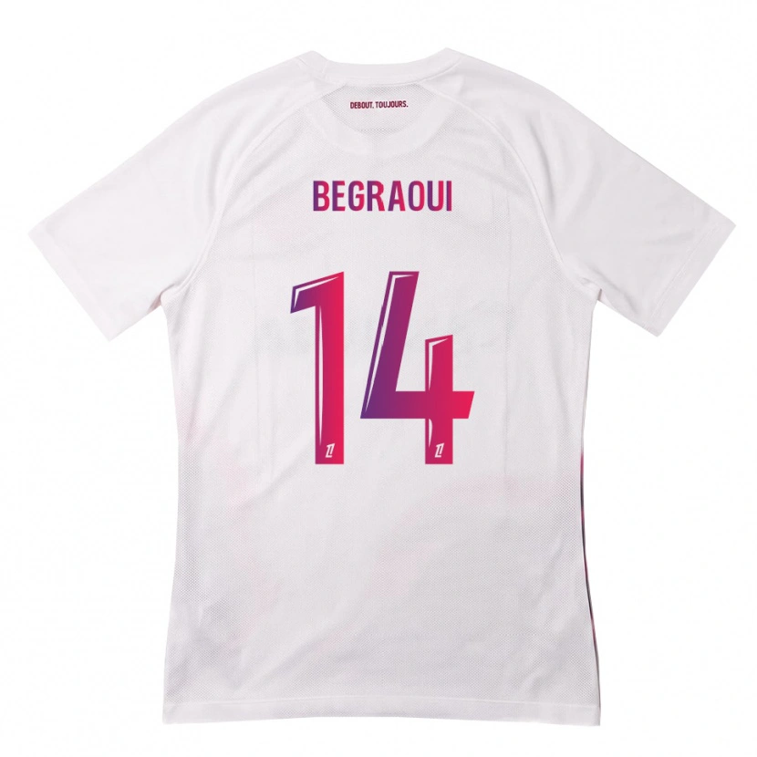 Danxen Dame Yanis Begraoui #14 Hvit Rosa Lilla Bortetrøye Drakt Trøye 2026/27 Skjorter T-Skjorte
