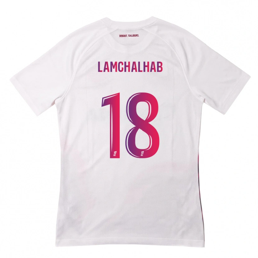 Danxen Dame Merwan Lamchalhab #18 Hvit Rosa Lilla Bortetrøye Drakt Trøye 2026/27 Skjorter T-Skjorte