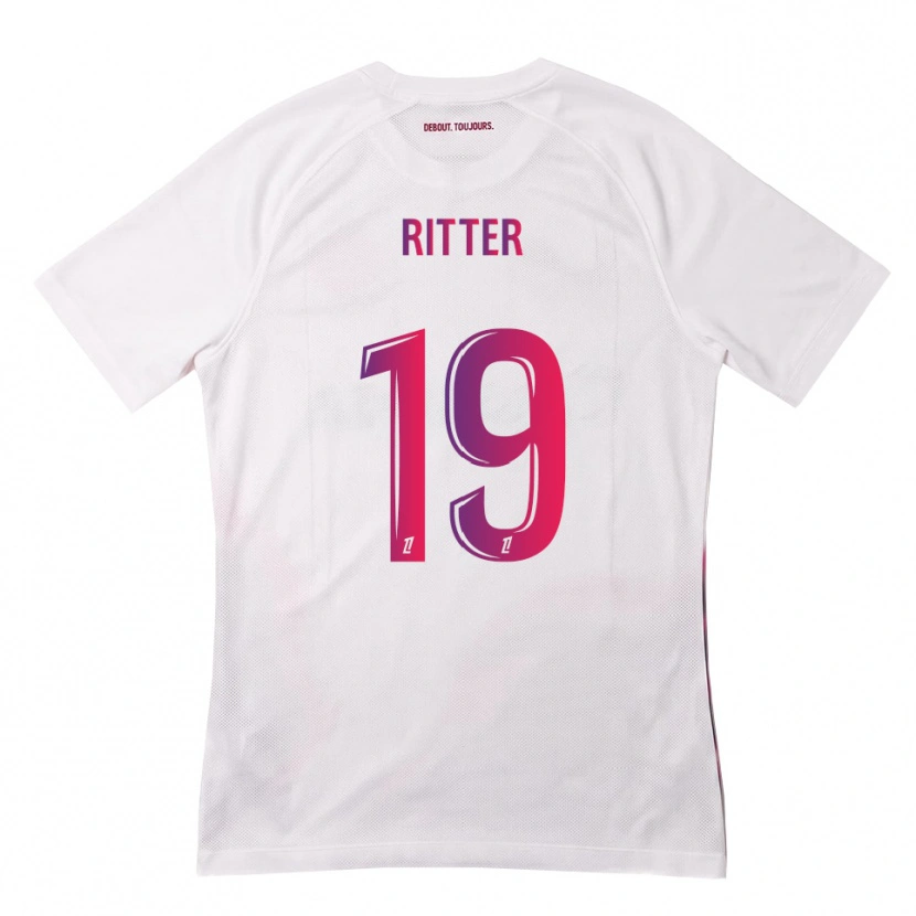 Danxen Dame Morgane Ritter #19 Hvit Rosa Lilla Bortetrøye Drakt Trøye 2026/27 Skjorter T-Skjorte