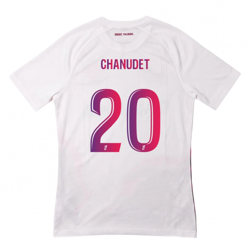Danxen Dame Coralie Chanudet #20 Hvit Rosa Lilla Bortetrøye Drakt Trøye 2026/27 Skjorter T-Skjorte