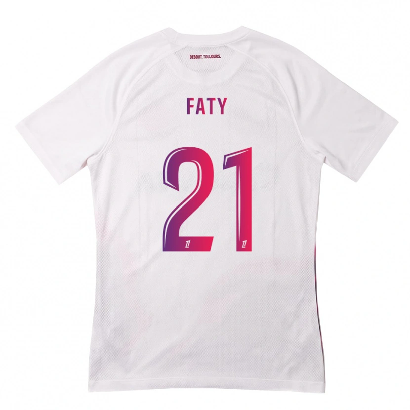 Danxen Dame Enzo Faty #21 Hvit Rosa Lilla Bortetrøye Drakt Trøye 2026/27 Skjorter T-Skjorte
