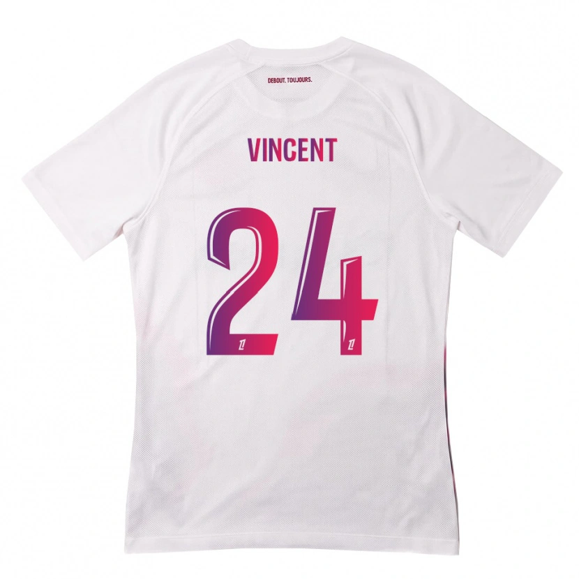 Danxen Dame Magalie Vincent #24 Hvit Rosa Lilla Bortetrøye Drakt Trøye 2026/27 Skjorter T-Skjorte