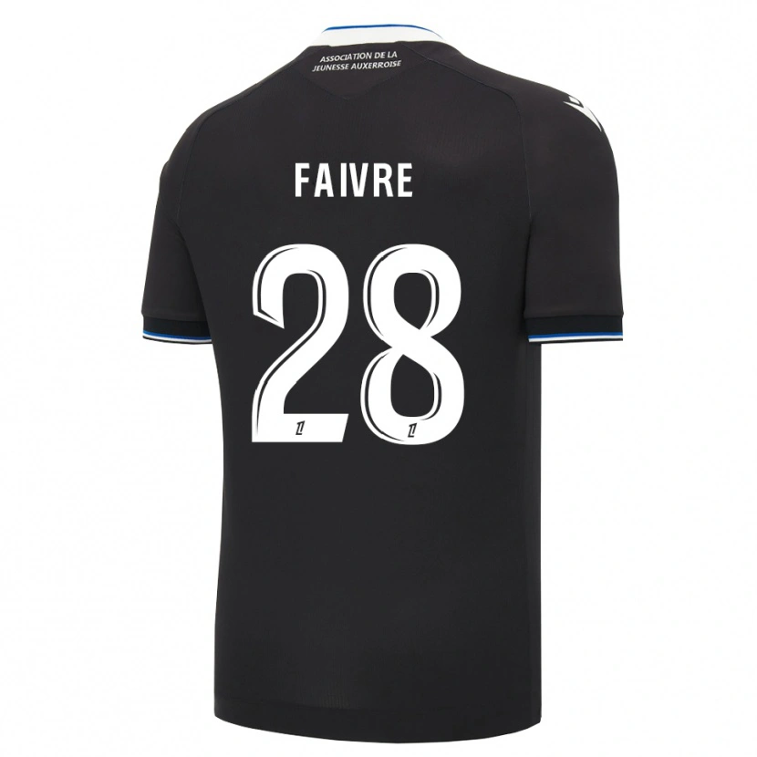 Danxen Dame Romain Faivre #28 Svart Blå Hvit Bortetrøye Drakt Trøye 2026/27 Skjorter T-Skjorte