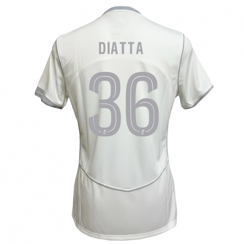 Danxen Dame Bané Diatta #36 Hvit Grå Bortetrøye Drakt Trøye 2026/27 Skjorter T-Skjorte