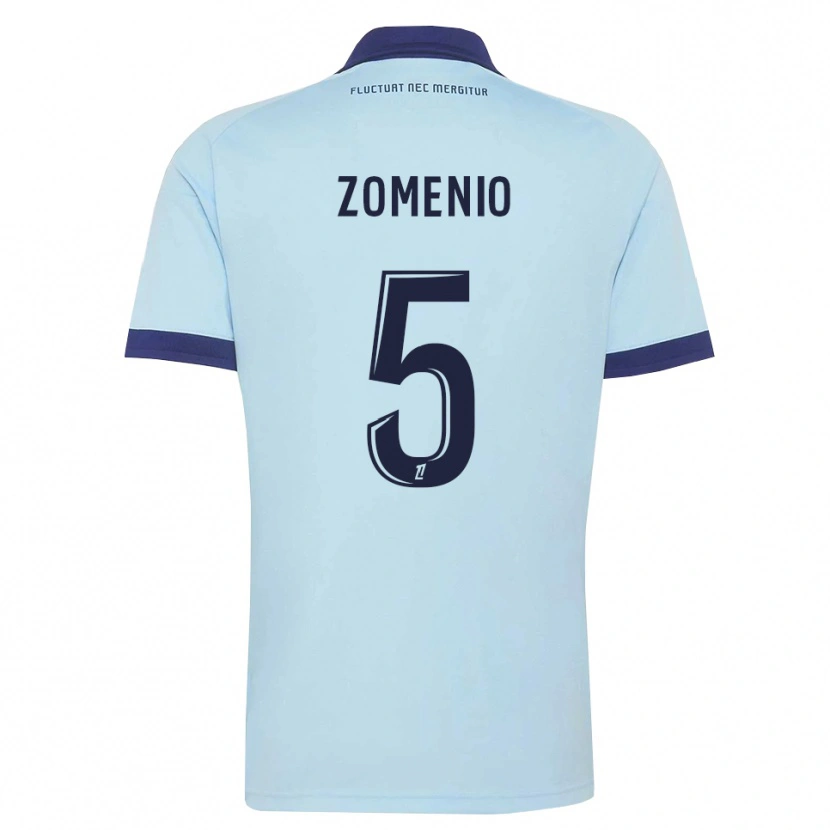 Danxen Dame Paco Zomenio #5 Kornblomstblå Svart Bortetrøye Drakt Trøye 2026/27 Skjorter T-Skjorte