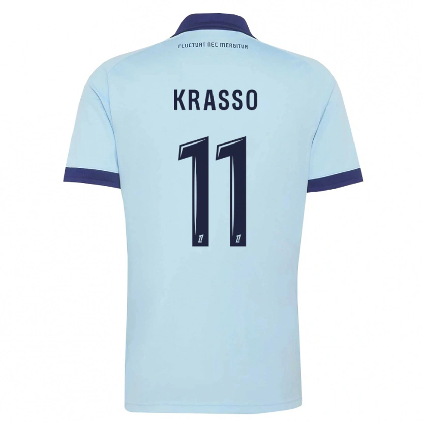 Danxen Dame Jean-Philippe Krasso #11 Kornblomstblå Svart Bortetrøye Drakt Trøye 2026/27 Skjorter T-Skjorte