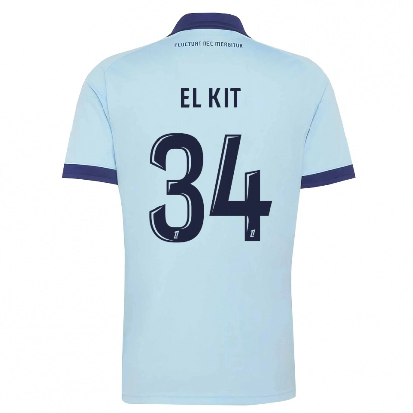Danxen Dame Kamil El Kit #34 Kornblomstblå Svart Bortetrøye Drakt Trøye 2026/27 Skjorter T-Skjorte