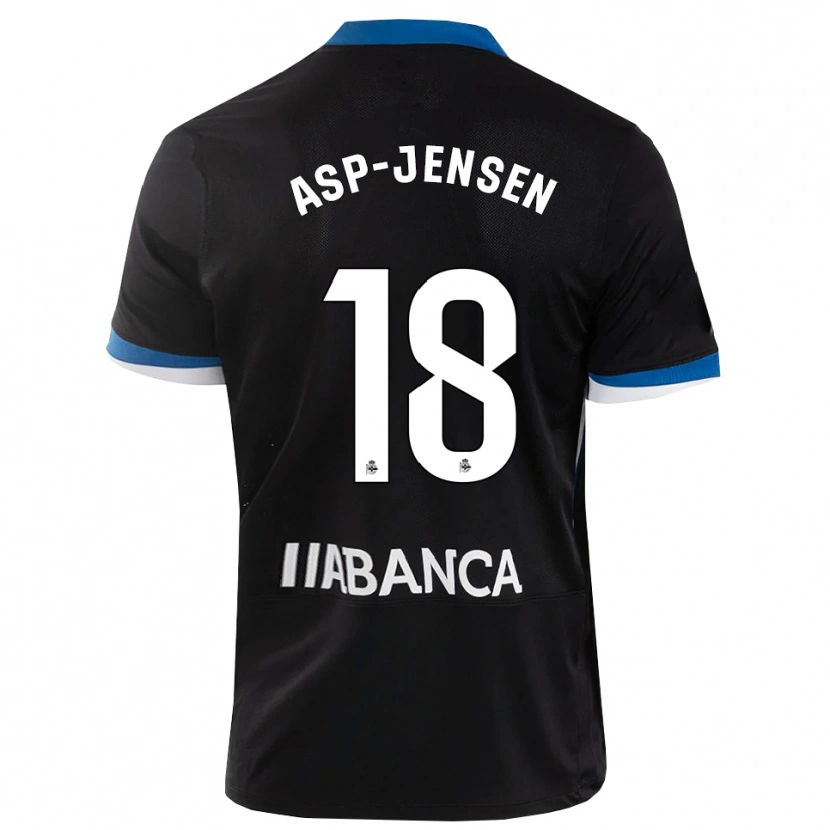Danxen Dame Jonathan Asp Jensen #18 Svart Blå Hvit Bortetrøye Drakt Trøye 2026/27 Skjorter T-Skjorte