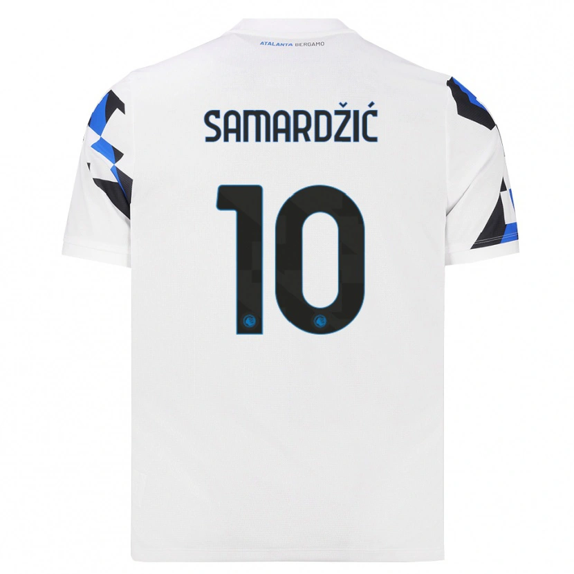 Danxen Dame Lazar Samardžić #10 Hvit Rød Blå Bortetrøye Drakt Trøye 2026/27 Skjorter T-Skjorte