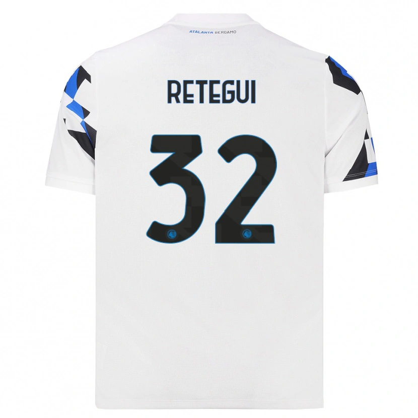 Danxen Dame Mateo Retegui #32 Hvit Rød Blå Bortetrøye Drakt Trøye 2026/27 Skjorter T-Skjorte