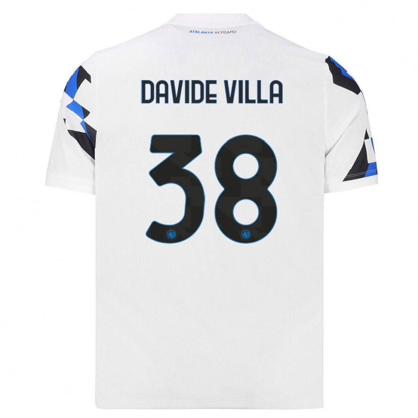 Danxen Dame Matteo Davide Villa #38 Hvit Rød Blå Bortetrøye Drakt Trøye 2026/27 Skjorter T-Skjorte