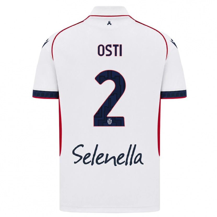 Danxen Dame Gabriele Osti #2 Hvit Rød Kongeblå Bortetrøye Drakt Trøye 2026/27 Skjorter T-Skjorte